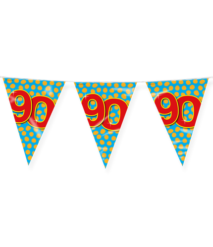 Feestbazaar Happy Verjaardag Vlaggenlijn 90 Jaar (10m)