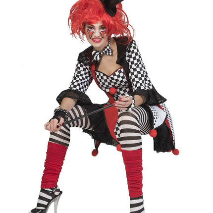 Feestbazaar Harlekijn Jester Kostuum Dames