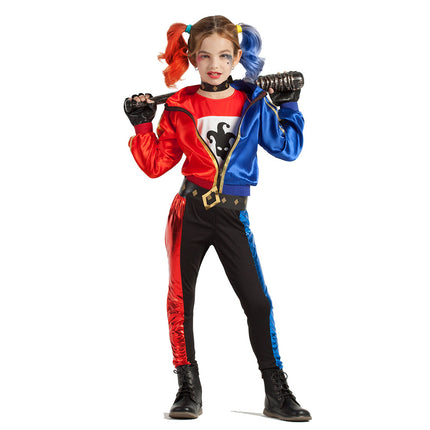 Feestbazaar Harley Quinn Kostuum Kinderen Blauw/Rood