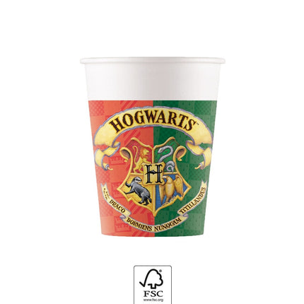 Feestbazaar Harry Potter Bekers Hogwarts 200ml (8st)