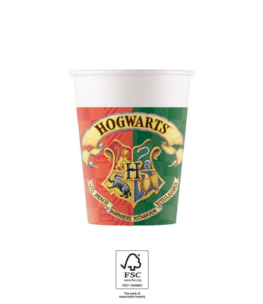 Feestbazaar Harry Potter Bekers Hogwarts 200ml (8st)