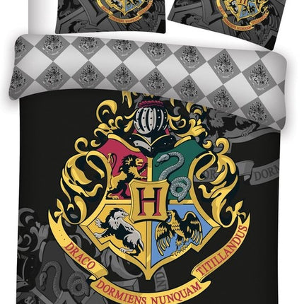 Feestbazaar Harry Potter Dekbedovertrek Hogwarts 140x200cm met Kussensloop