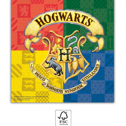Feestbazaar Harry Potter Servetten Hogwarts (20st)