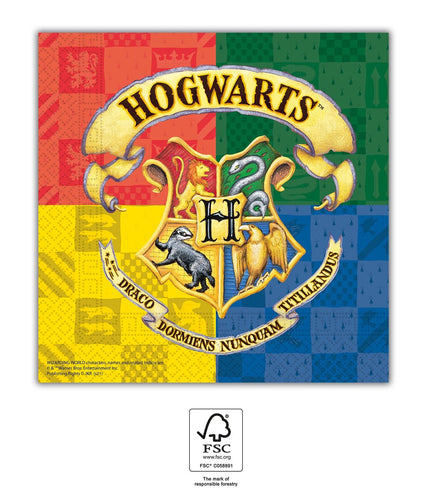 Feestbazaar Harry Potter Servetten Hogwarts (20st)