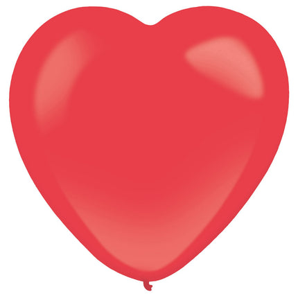 Feestbazaar Hartjes ballonnen rood 30cm - 50 stuks