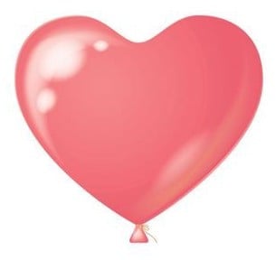 Feestbazaar Hartjes ballonnen roze 8 stuks