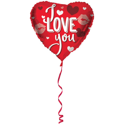 Feestbazaar Hartvormige Folieballon I Love You - 45 cm