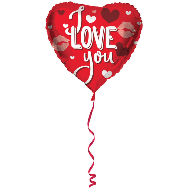 Feestbazaar Hartvormige Folieballon I Love You - 45 cm