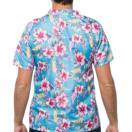 Feestbazaar Hawaii Blouse Blauw Kai