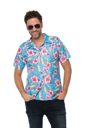 Feestbazaar Hawaii Blouse Blauw Kai