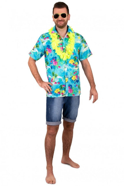 Feestbazaar Hawaii Blouse Club Tropicana Blauw