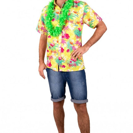 Feestbazaar Hawaii Blouse Club Tropicana Geel