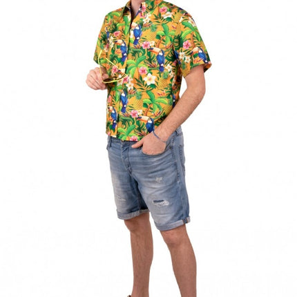 Feestbazaar Hawaii blouse met Zonneklep Oranje