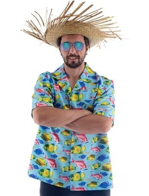 Feestbazaar Hawaii Blouse Multikleur Vissen