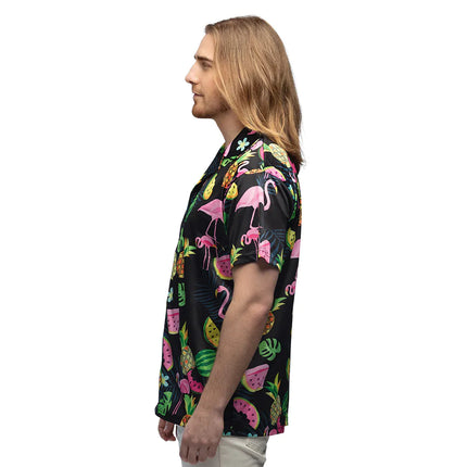 Feestbazaar Hawaii Blouse Swinging Flamingo Heren