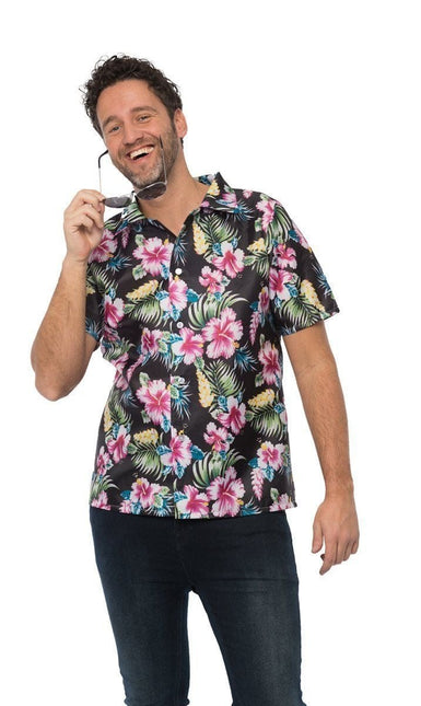 Feestbazaar Hawaii Blouse Zwart Peke