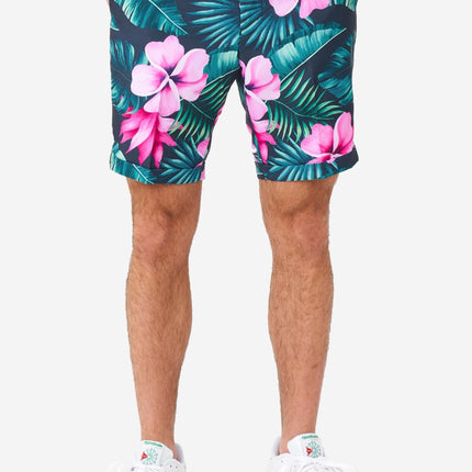 Feestbazaar Hawaii Grande Zomer Pak Roze Bloem Opposuits