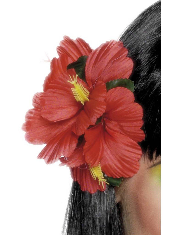 Feestbazaar Hawaii haarclip rood
