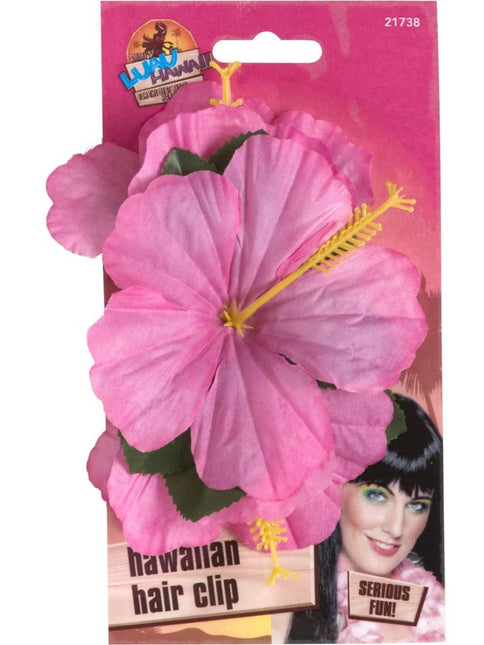Feestbazaar Hawaii haarclip roze