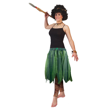 Feestbazaar Hawaii Jungle rok groene bladeren volwassen