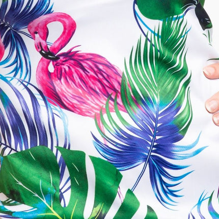 Feestbazaar Hawaii Jurkje Dames Tropical Wit