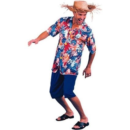 Feestbazaar Hawaii kostuum heren + Hoed