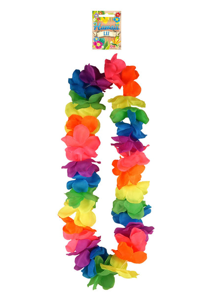 Feestbazaar Hawaii krans neon multikleuren