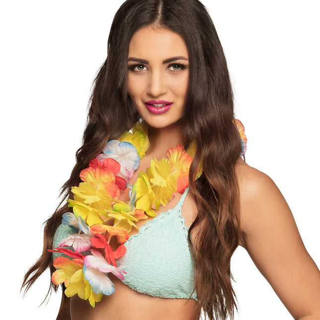 Feestbazaar Hawaii krans rainbow luxe