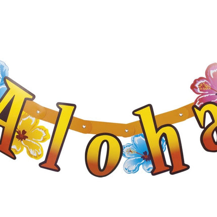 Feestbazaar Hawaii letterslinger Aloha (83 cm)