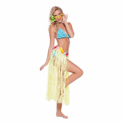 Feestbazaar Hawaii rok geel 80 cm