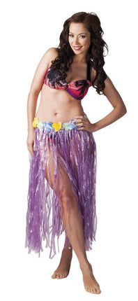 Feestbazaar Hawaii rok lang paars 80cm