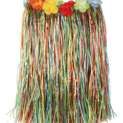 Feestbazaar Hawaii rok meerkleurig 50 cm