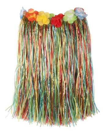 Feestbazaar Hawaii rok meerkleurig 50 cm
