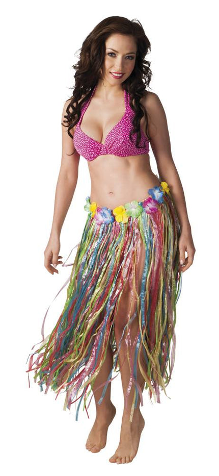 Feestbazaar Hawaii rok multikleur 80 cm