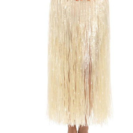 Feestbazaar Hawaii rok naturel met bloemen