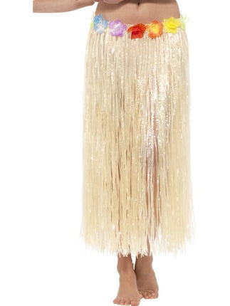 Feestbazaar Hawaii rok naturel met bloemen