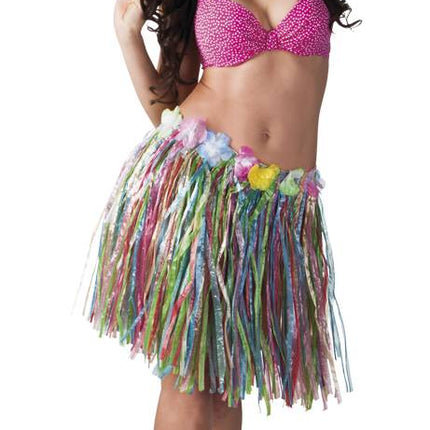 Feestbazaar Hawaii rokje meerkleurig 45cm