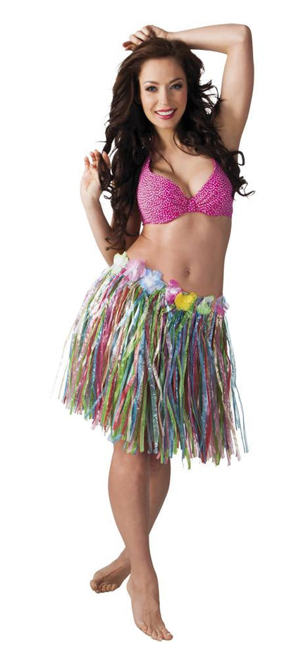 Feestbazaar Hawaii rokje meerkleurig 45cm