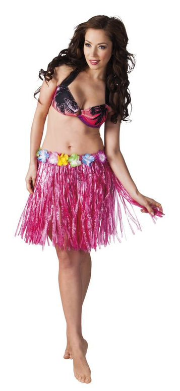 Feestbazaar Hawaii rokje pink 45cm