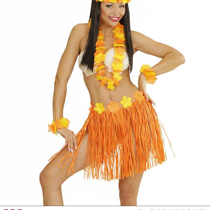 Feestbazaar Hawaii set oranje