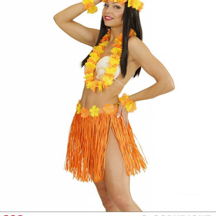 Feestbazaar Hawaii set oranje