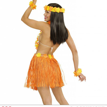 Feestbazaar Hawaii set oranje