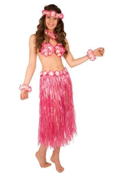 Feestbazaar Hawaii Set roze 5-delig