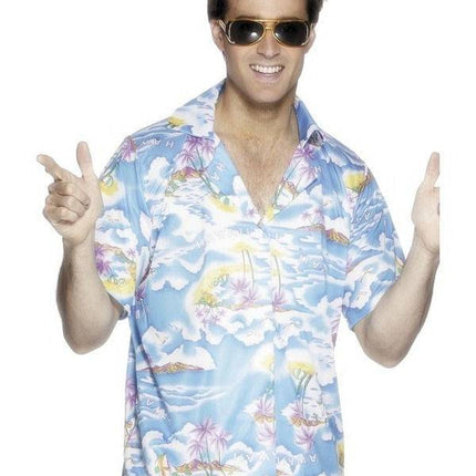 Feestbazaar Hawaii shirt blauw