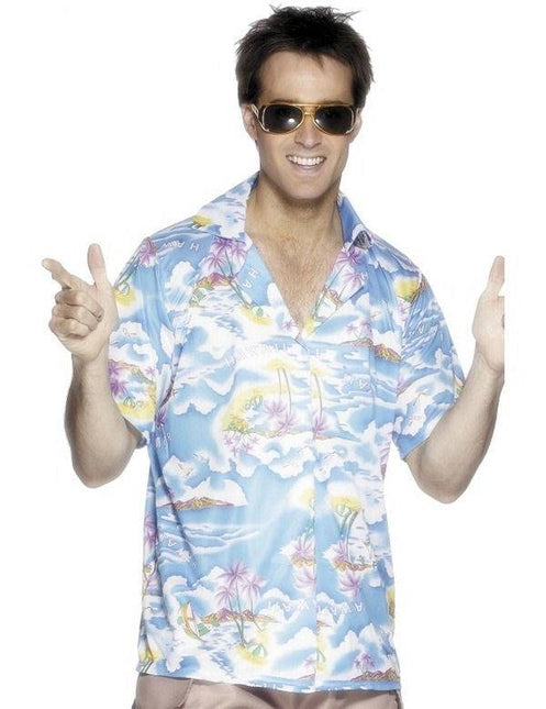 Feestbazaar Hawaii shirt blauw