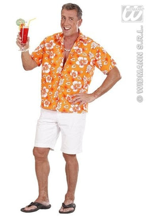 Feestbazaar Hawaii shirt oranje