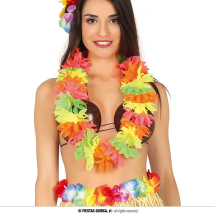 Feestbazaar Hawaii Slinger Fluoriserend Multikleur Palesa