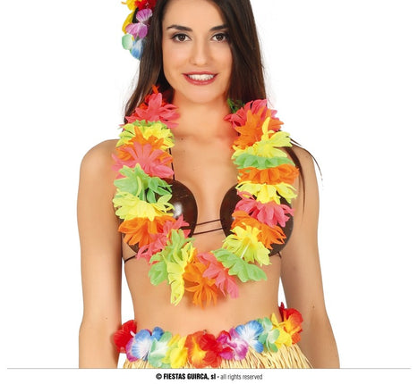 Feestbazaar Hawaii Slinger Fluoriserend Multikleur Palesa