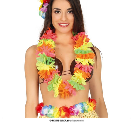 Feestbazaar Hawaii Slinger Fluoriserend Multikleur Palesa