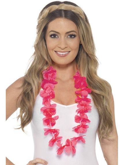 Feestbazaar Hawaii slinger neon roze